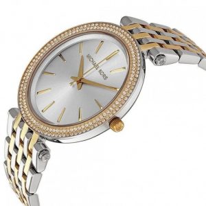 שעון יד מבית האופנה מייקל קורס משולב זהב וכסף MK3215 לאישה תמונה מהצד