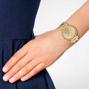 שעון יד מוזהב לאישה מייקל קורס דגם MK4334 מקלוג MICHAEL KORS שעונים