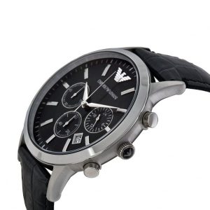 שעון יד ארמני רצועת עור לגבר דגם AR2447 תמונה מהצד