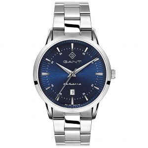 שעון יד GANT לגבר רצועת מתכת לוח כחול דגם G107005