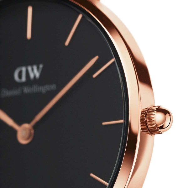 שעון יד דניאל וולינגטון לאישה רצועת בד DW00100215 תקריב