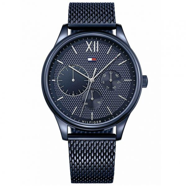 שעון יד טומי הילפיגר כחול רשת לגבר דגם 1791421