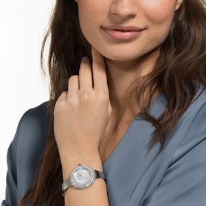 שעון יד Swarovski כסוף לאישה דגם 5483853 משובץ
