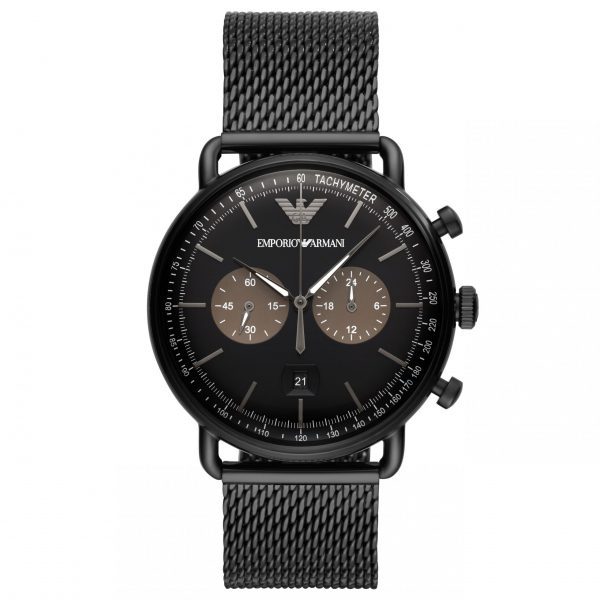 שעון יד ארמני לגבר AR11142 רשת שחור