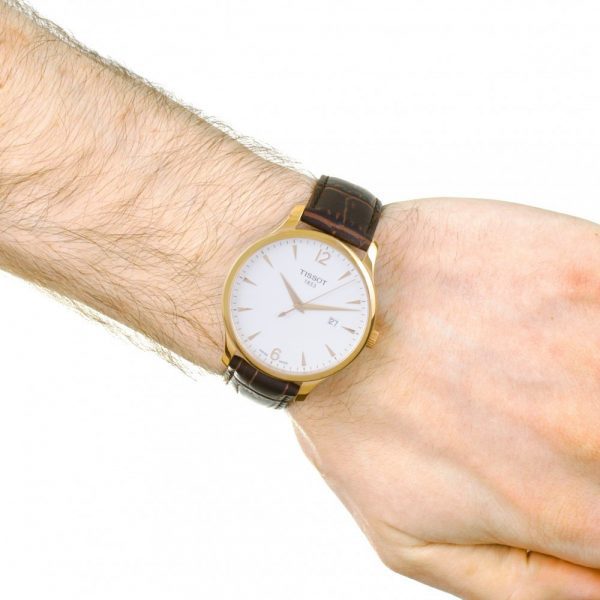 שעון יד TISSOT מסדרת קלאסיק לגבר T063.610.36.037.00 רוז גולד על יד