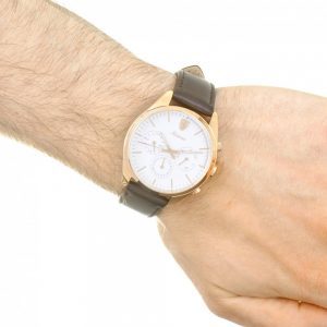 שעון יד פרארי לגבר רצועת עור כרונוגרף דגם 0830504 מהצד