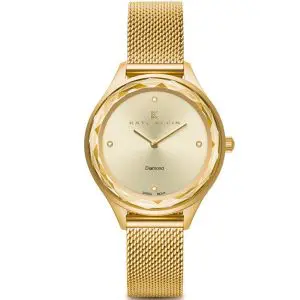 שעון יד קייט קליין מוזהב לאישה דגם KK2213 רקע זהב
