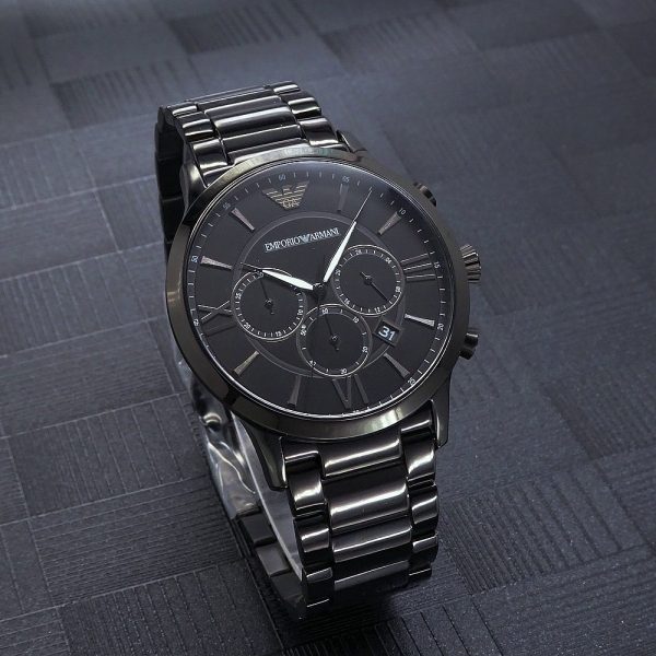 שעון יד ארמני שחור לגבר AR11349