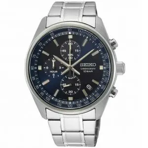שעון יד לגבר SEIKO לוח כחול צלילה 100 מ' דגם SSB377