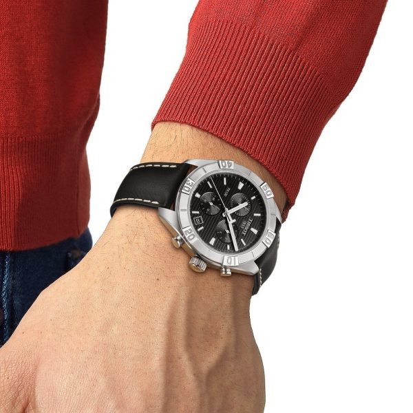 שעון יד TISSOT קלאסי לגבר רצועת עור שחורה T101.617.16.051.00