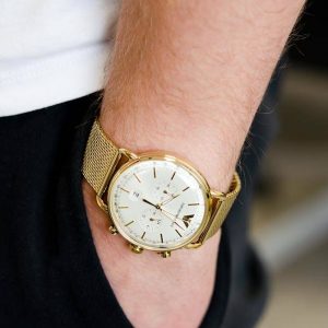 שעון יד ארמני זהב לגבר דגם AR11315