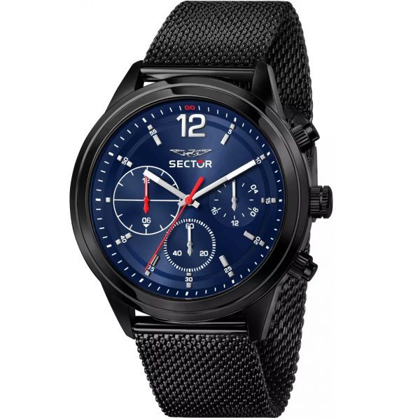 שעון יד סקטור לגבר רצועת רשת רקע כחול ספורטיבי R3253540008