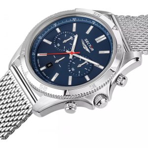 שעון יד לגבר מבית סקטור רצועת רשת לוח כחול דגם R3273631006