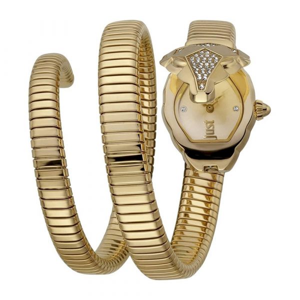 שעון יד JUST CAVALLI נחש לאישה דגם JC1L073M0025 זהב