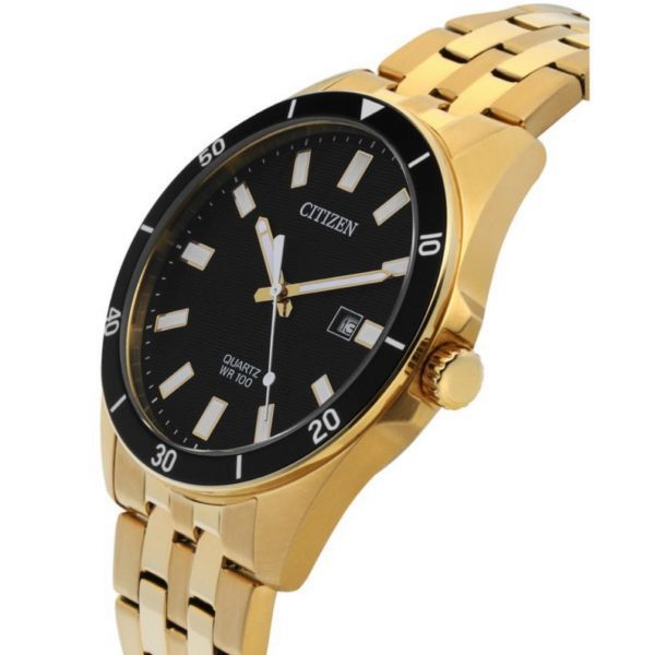 שעון יד סיטיזן זהב לגבר רקע שחור BI5052-59E