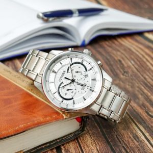 שעון סיטיזן לגבר לוח לבן כסוף דגם AN8190-51A