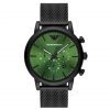 שעון יד ארמני לגבר שחור ירוק AR11470