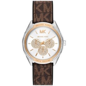 שעון מבית מייקל קורס שעונים לאישה רצועת סיליקון לוגו MK חומה דגם MK7205