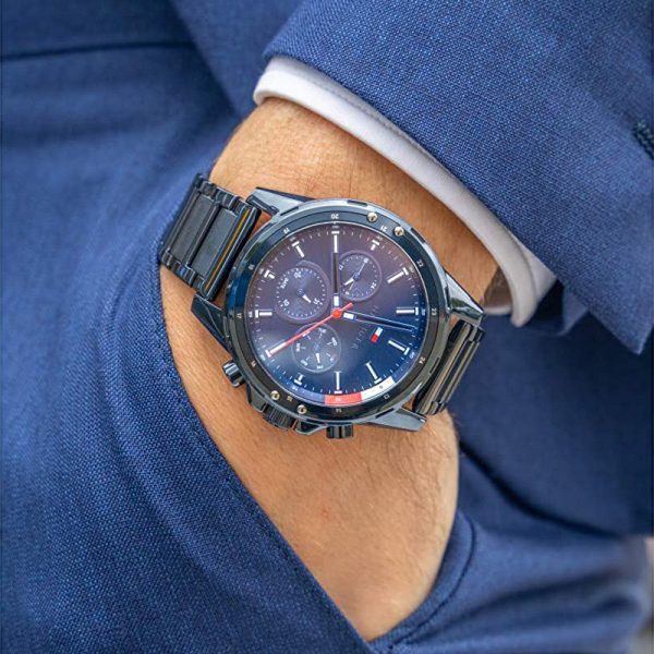 שעון יד TOMMY כחול רצועת מתכת 1791789