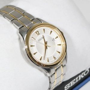 שעון יד סייקו SEIKO לאישה משולב זהב וכסף דגם SUR474P1 מהצד