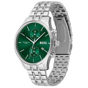 שעון יד BOSS לגבר רקע ירוק הוגו בוס 1513975 תמונה מהצד