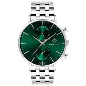 שעון יד GANT לגבר לוח ירוק רצועת מתכת G121018