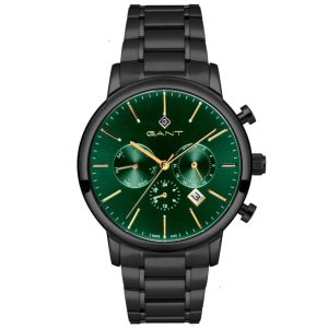 שעון יד GANT לגבר שחור עם רקע ירוק גאנט שעונים G132016