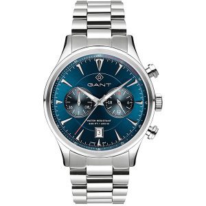 שעון יד GANT לגבר רצועת מתכת כסופה לוח כחול G135003