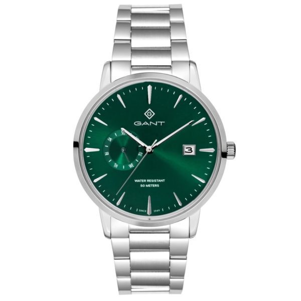 שעון יד GANT לגבר לוח ירוק רצועת מתכת G165019