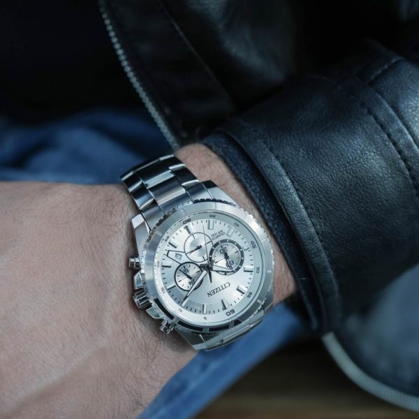שעון יד סיטיזן CITIZEN לגבר כרונוגרף כסוף AN8200-50A על יד