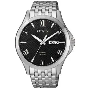 שעון יד לגבר CITIZEN כסוף לוח שחור BF2020-51E