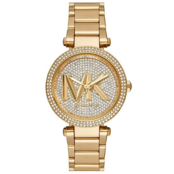 שעון יד מייקל קורס מוזהב לוגו MK לאישה MK7283