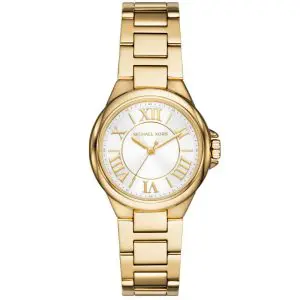 שעון יד MICHAEL KORS עדין לאישה זהב צהוב לוח לבן קלאסי קולקציית מייקל קורס החדשה MK7255