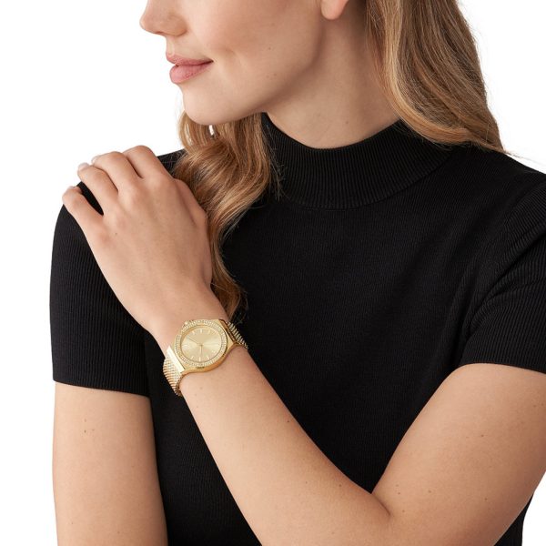 שעון יד MICHAEL KORS לאישה רצועת רשת מקולקציית שעוני מייקל קורס החדשה דגם MK7335
