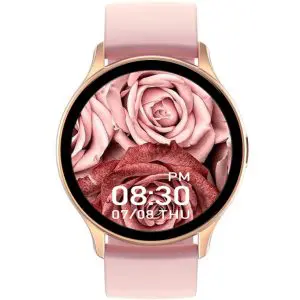 שעון יד חכם לאישה VIVO TIME סדרה 2 ורוד רוז גולד רצועת סיליקון