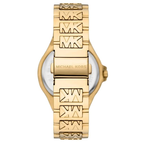 שעון יד MICHAEL KORS מוזהב לאישה בשילוב לוגו MK מקולקציית מייקל קורס החדשה דגם MK7339