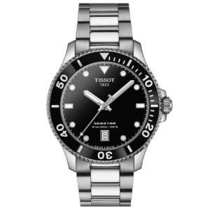 שעון יד TISSOT צלילה SEASTAR לגבר כסוף שחור דגם T120.410.11.051.00