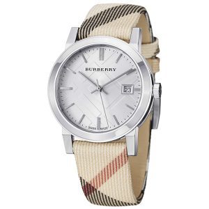 שעון יד Burberry רצועת עור לוג ברברי BU9113