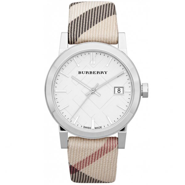 שעון יד Burberry לאישה רצועת עור לוג ברברי BU9113