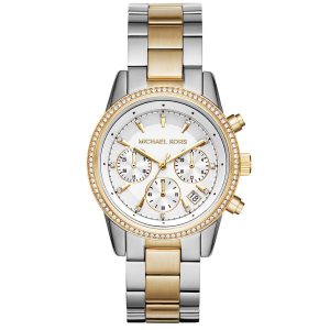 שעון יד MICHAEL KORS משולב כסף וזהב לאישה דגם MK6474 מקטלוג מייקל קורס שעונים