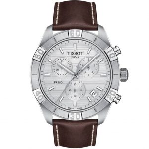 שעון יד TISSOT קלאסי לגבר רצועת עור חומה T101.617.16.031.00