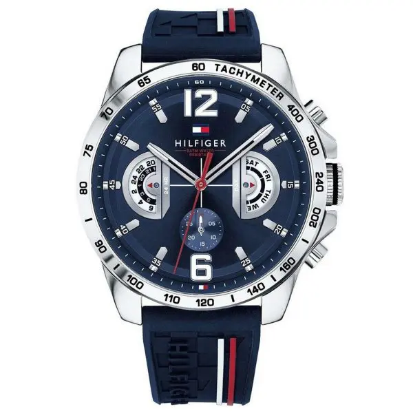 שעון יד TOMMY HILFIGER סיליקון כחול לגבר דגם 1791476