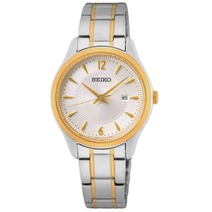 שעון יד סייקו SEIKO לאישה משולב זהב וכסף דגם SUR474P1