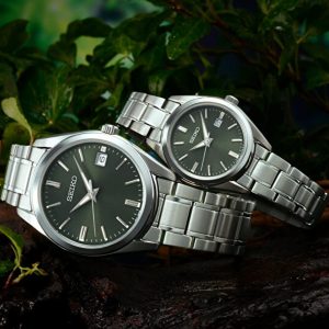 שעון יד SEIKO לאישה רקע ירוק דגם sur533p1