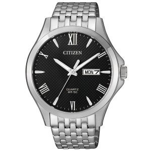 שעון יד לגבר CITIZEN כסוף לוח שחור BF2020-51E