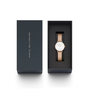 שעון יד daniel wellington לאישה זהב אדום משובץ אבני חן DW00100590 בקופסא