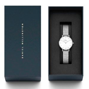 שעון יד daniel wellington לאישה כסוף משובץ אבני חן DW00100592 בקופסא