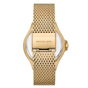 שעון יד MICHAEL KORS מוזהב לאישה רצועת רשת דגם MK7335 תמונה מאחור