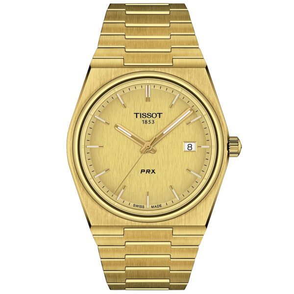 שעון יד TISSOT מסדרת PRX זהב צהוב דגם T137.410.33.021.00