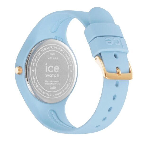 שעון יד ICE WATCH תכלת רקע שקיעה צבעוני 021358 מאחור